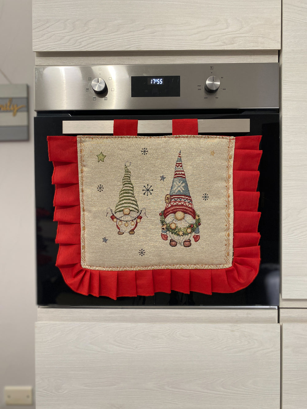 Copriforno natalizio in gobelin fantasia GNOMO#3