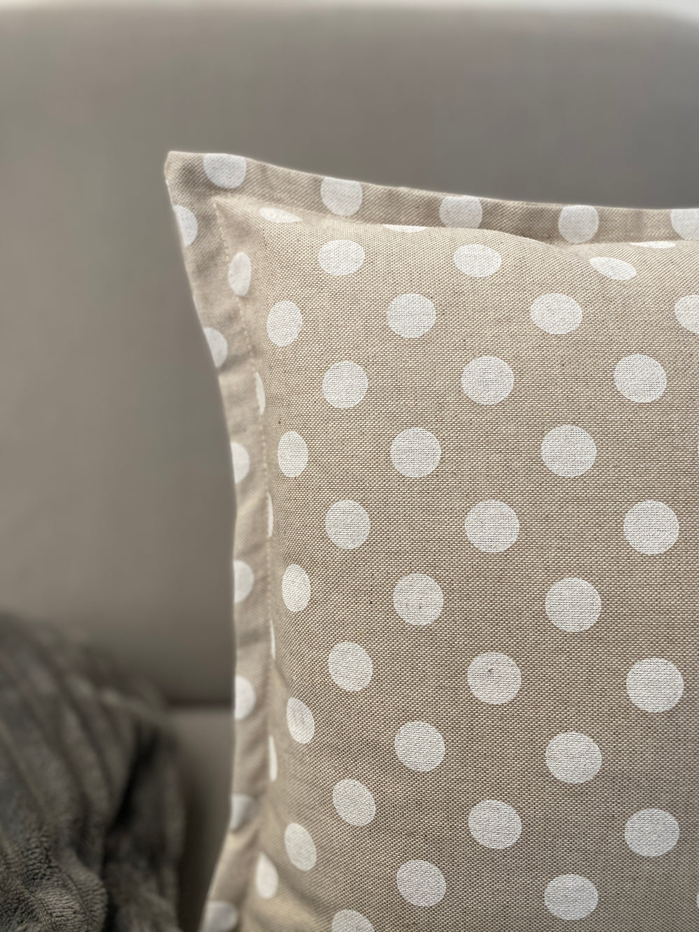 Cuscino arredo fantasia BON TON - tessuto effetto lino naturale