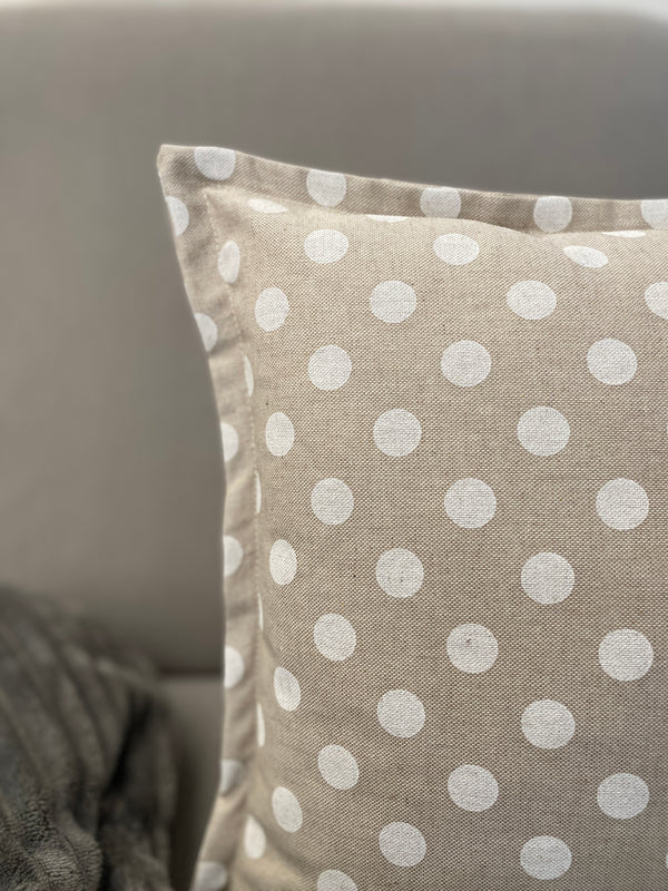 Cuscino arredo fantasia BON TON - tessuto effetto lino naturale