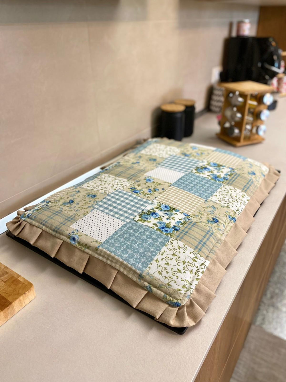 Coprifuochi fantasia PATCHWORK  - azzurro