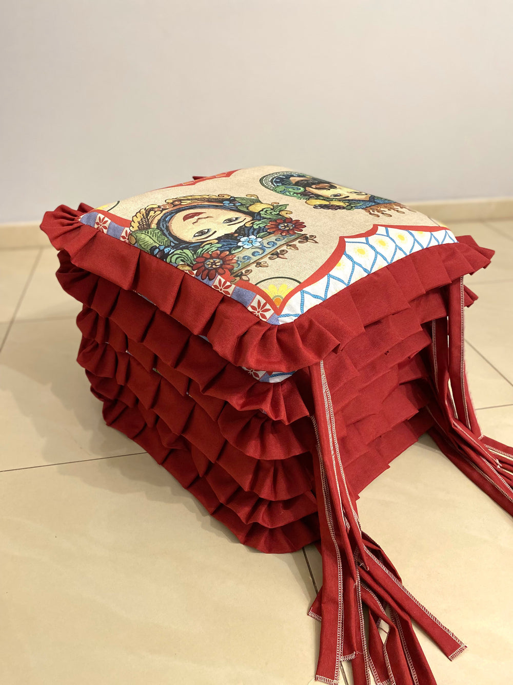 Set 6 cuscini sedia COPPIA TESTE DI MORO