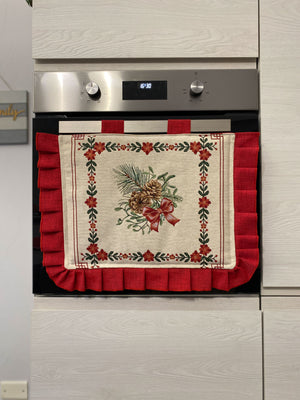 Copriforno natalizio in gobelin fantasia GHIRLANDA#2