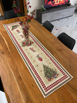 Centro tavola in gobelin fantasia XMAS