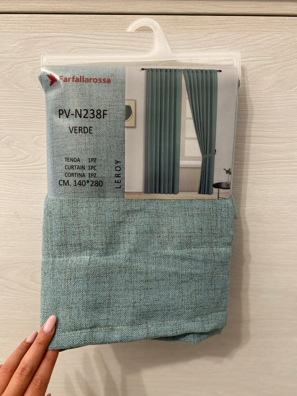 Tenda Semi-oscurante effetto lino LEROY con passanti posteriori