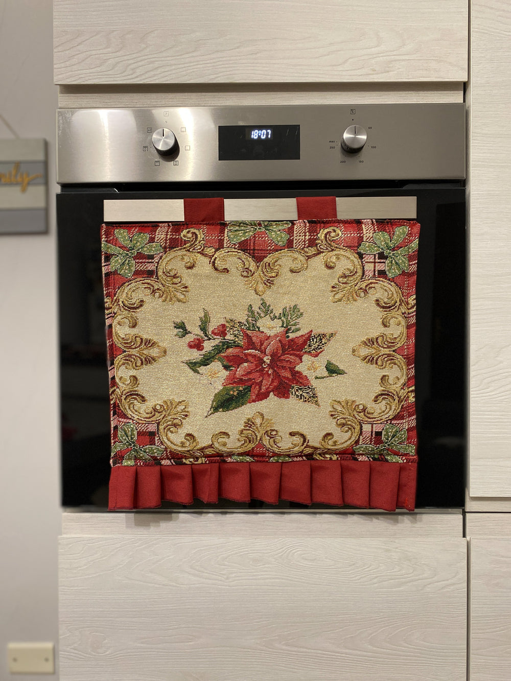 Copriforno natalizio in gobelin fantasia STELLE#3