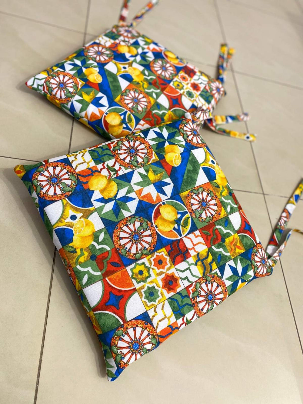 Set 6 cuscini sedia fantasia Palermo