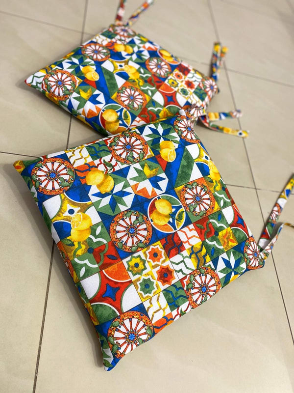 Set 6 cuscini sedia fantasia Palermo