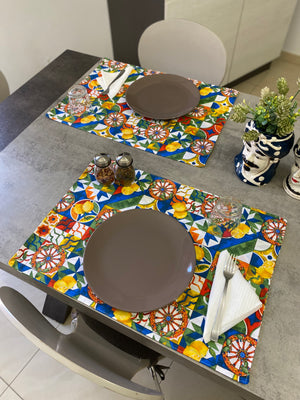 Set 2 tovaglietta colazione fantasia PALERMO
