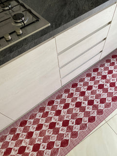 Passatoia cucina fantasia MADAME - rosso