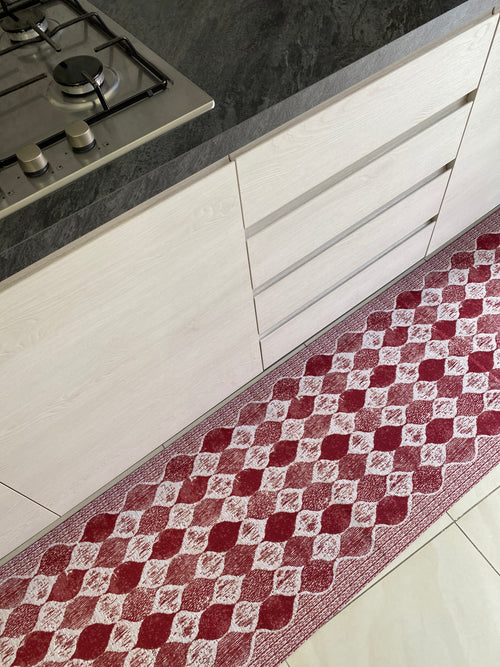 Passatoia cucina fantasia MADAME - rosso