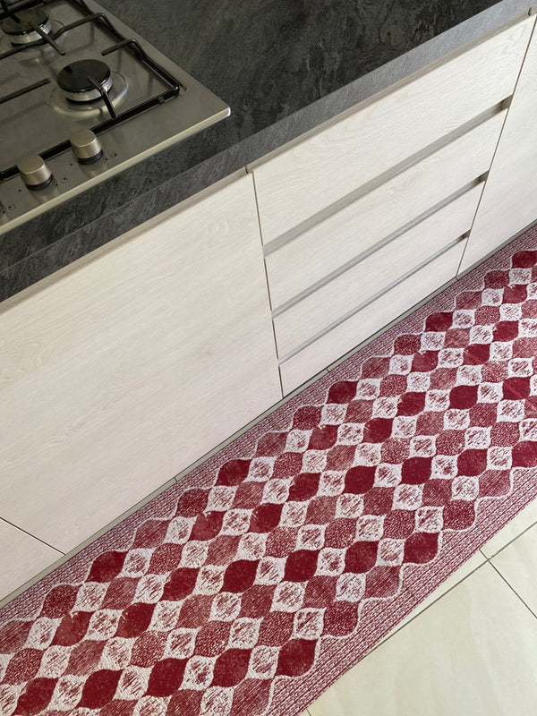 Passatoia cucina fantasia MADAME - rosso
