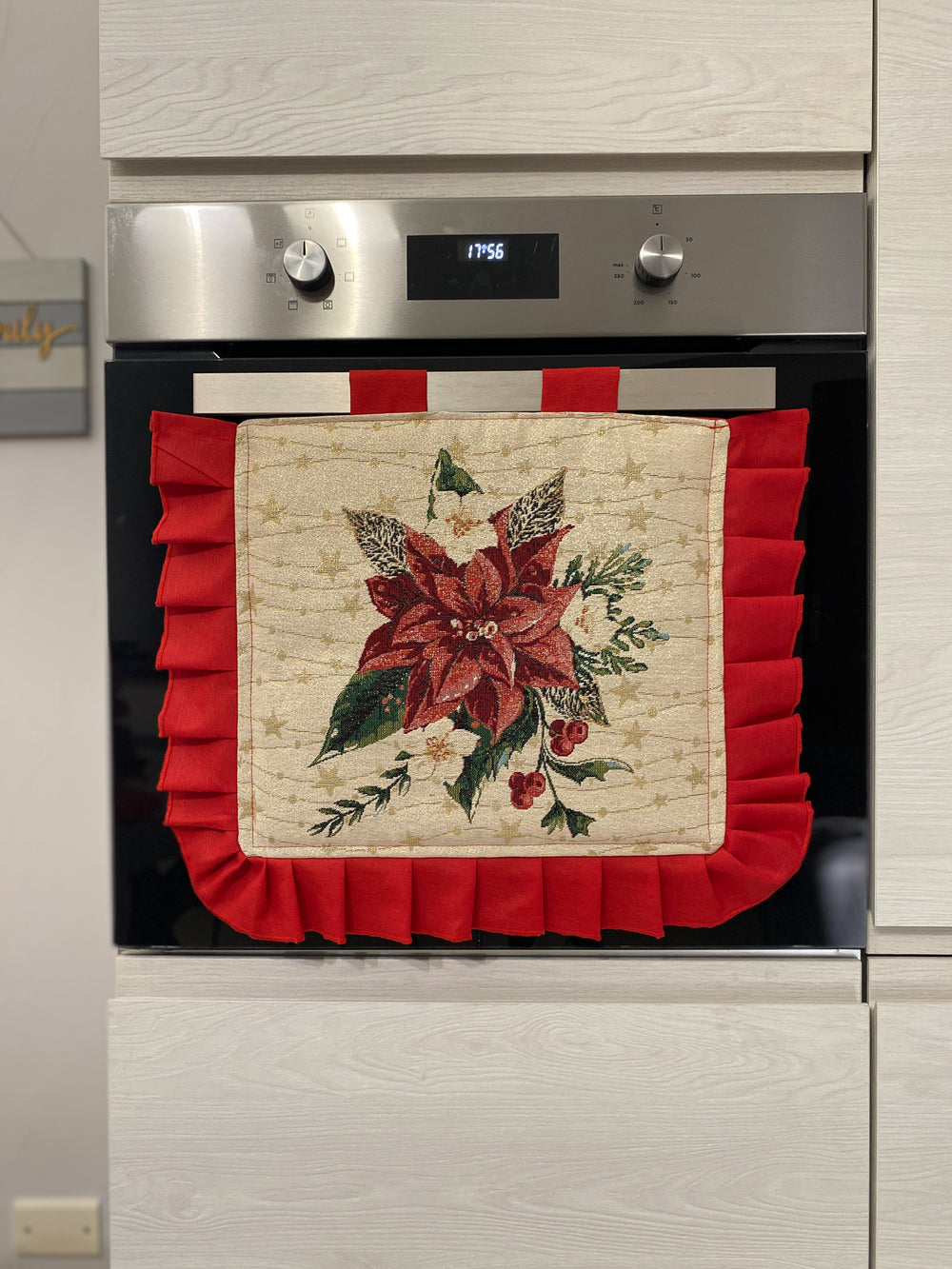 Copriforno natalizio in gobelin fantasia STELLE#2