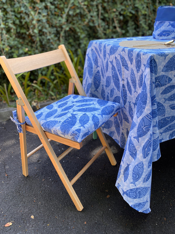 Set 6 cuscini sedia fantasia BLU MARE