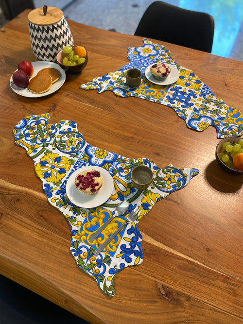 Set 2 tovaglietta colazione fantasia POSITANO BLU