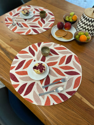 Set 2 tovaglietta colazione fantasia FOLIAGE