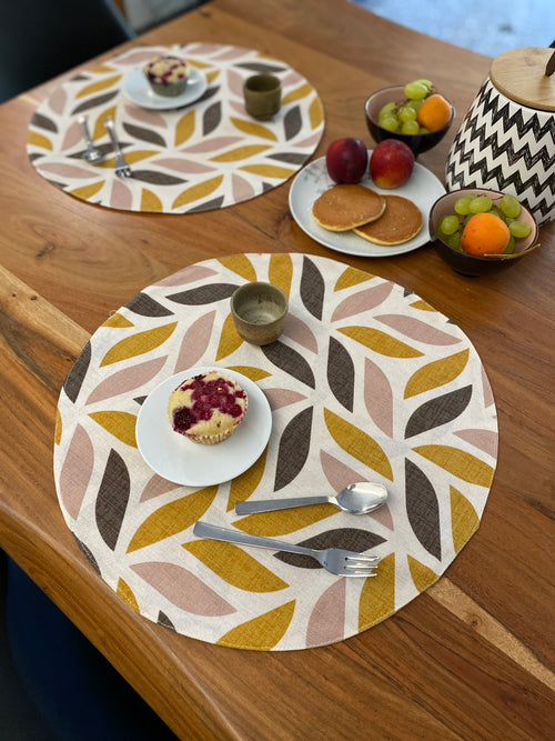 Set 2 tovaglietta colazione fantasia FOLIAGE