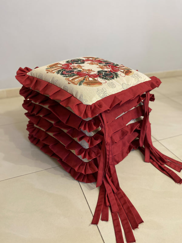 Set 6 cuscini sedia CAMPANE in gobelin