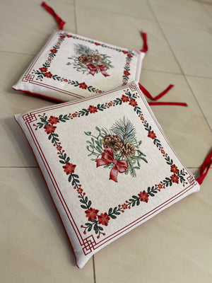 Set 6 cuscini sedia fantasia GHIRLANDA#2 in gobelin