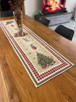 Centro tavola in gobelin fantasia XMAS