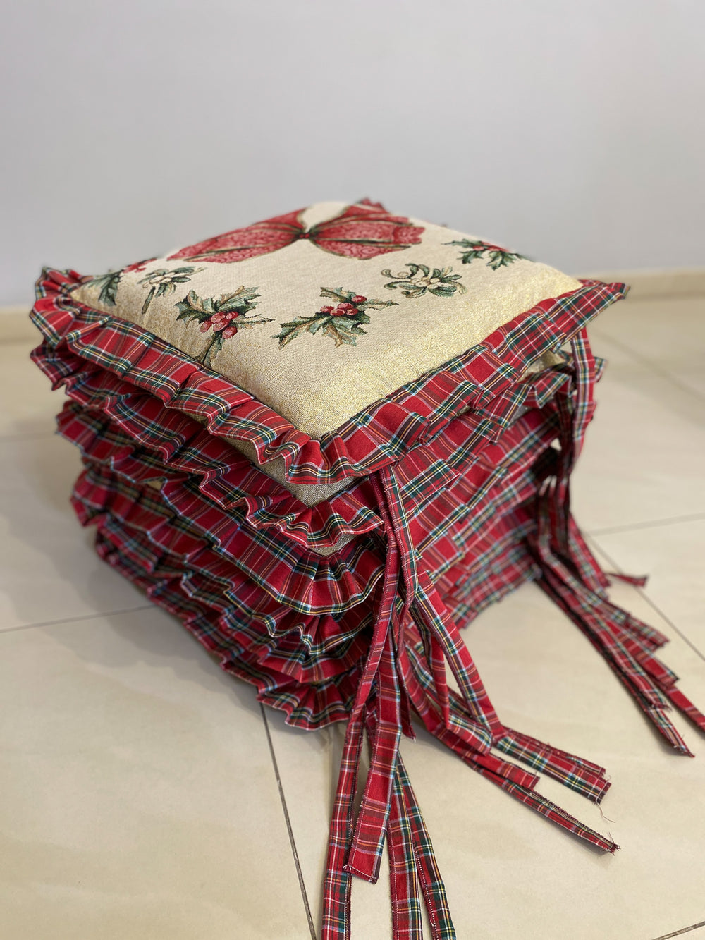 Set 6 cuscini sedia FIOCCO in gobelin