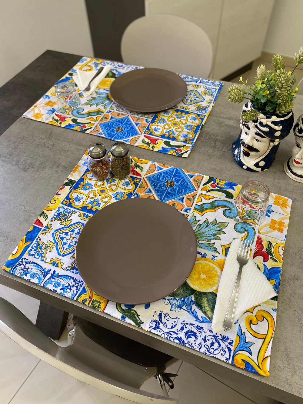 Set 2 tovaglietta colazione fantasia AMALFI