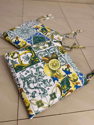 Set 6 cuscini sedia fantasia AMALFI - verde