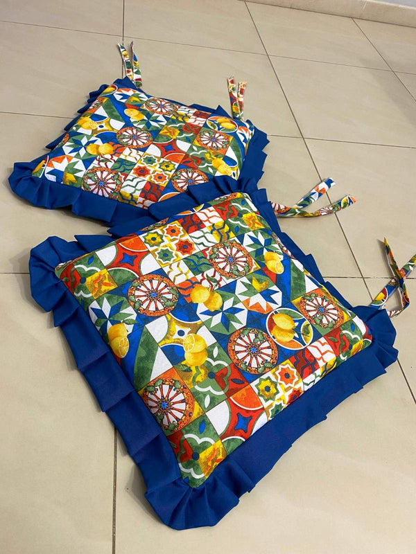 Set 6 cuscini sedia fantasia Palermo