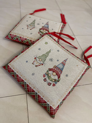 Set 6 cuscini sedia GNOMO#3 in gobelin