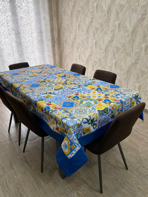 Tovaglia PRESTIGE fantasia  AMALFI - blu