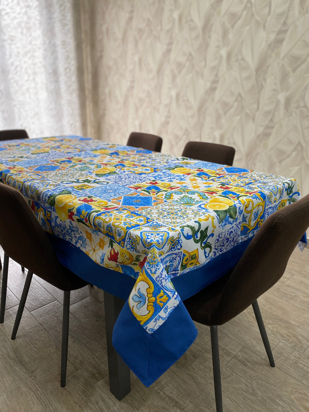 Tovaglia PRESTIGE fantasia  AMALFI - blu