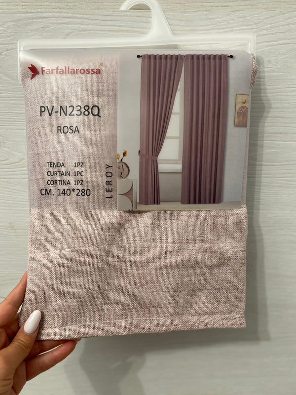 Tenda Semi-oscurante effetto lino LEROY con passanti posteriori