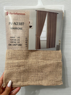 Tenda Semi-oscurante effetto lino LEROY con passanti posteriori