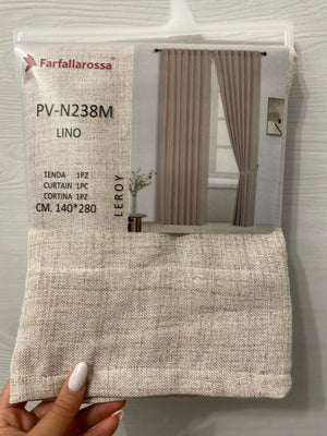 Tenda Semi-oscurante effetto lino LEROY con passanti posteriori
