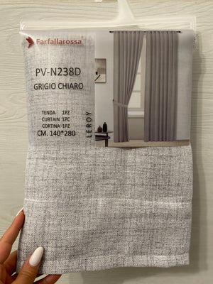 Tenda Semi-oscurante effetto lino LEROY con passanti posteriori