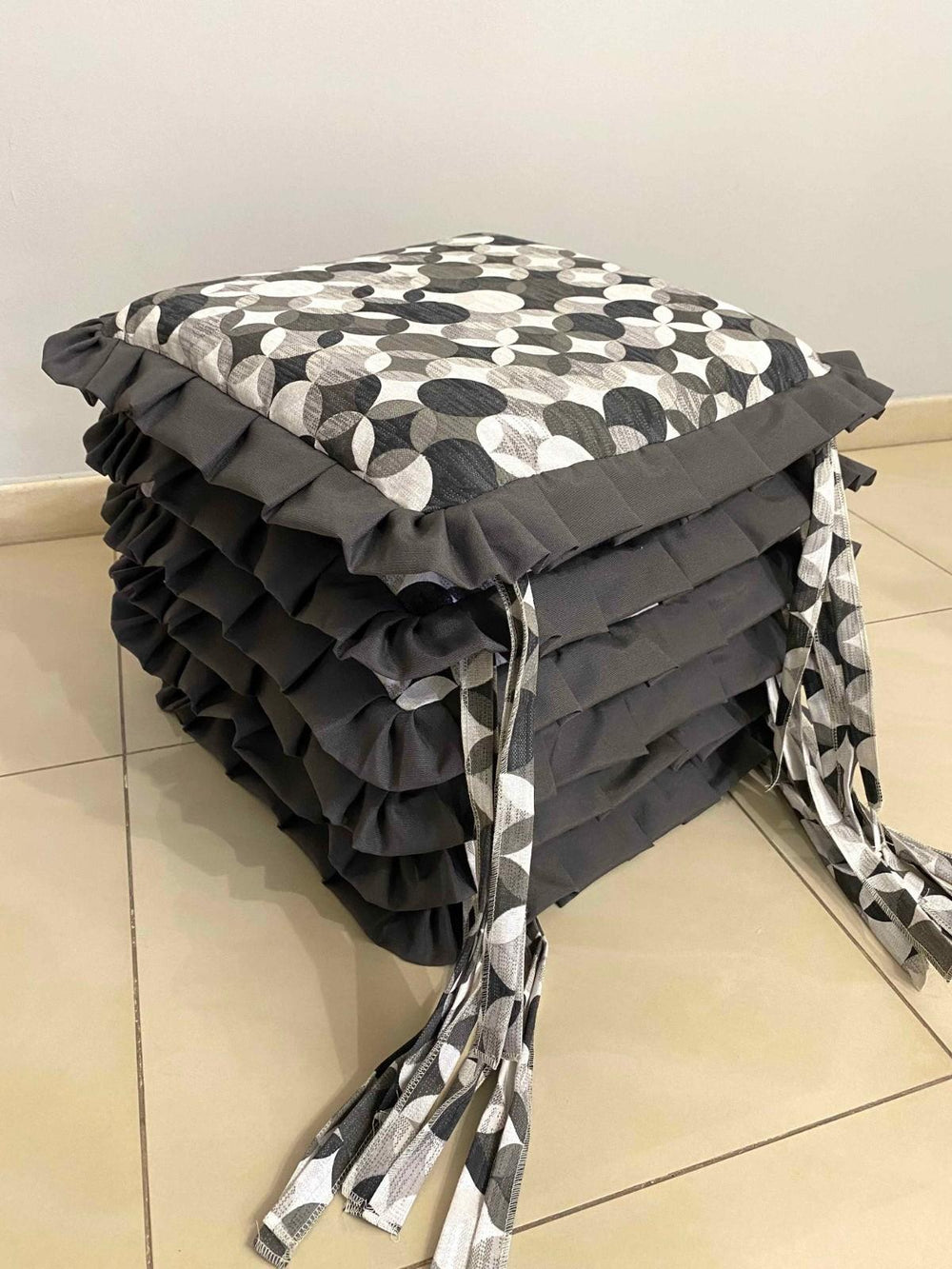 Set 6 cuscini fantasia siena nero