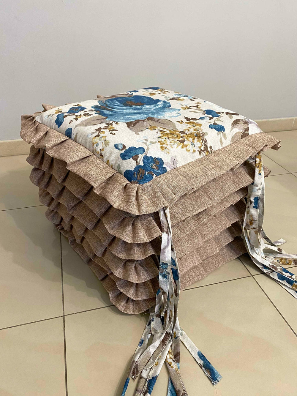 Set 6 cuscini fantasia romantic blu