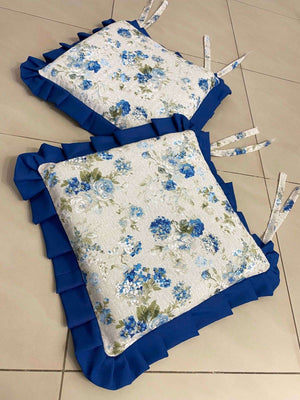 Set 6 cuscini fantasia floreal blu