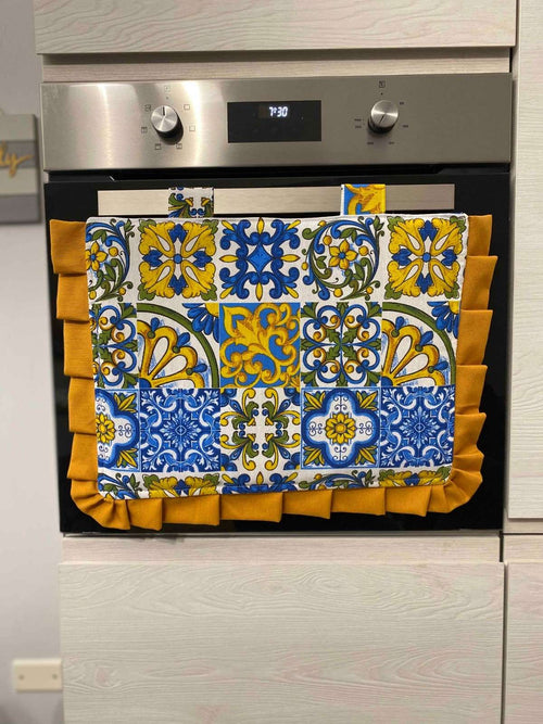 Copriforno fantasia POSITANO - blu