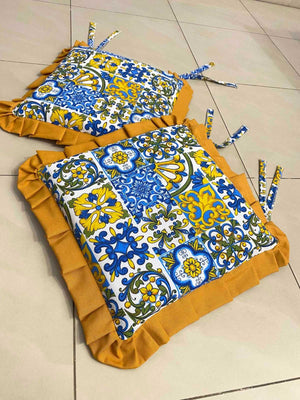 Set 6 cuscini fantasia POSITANO - blu