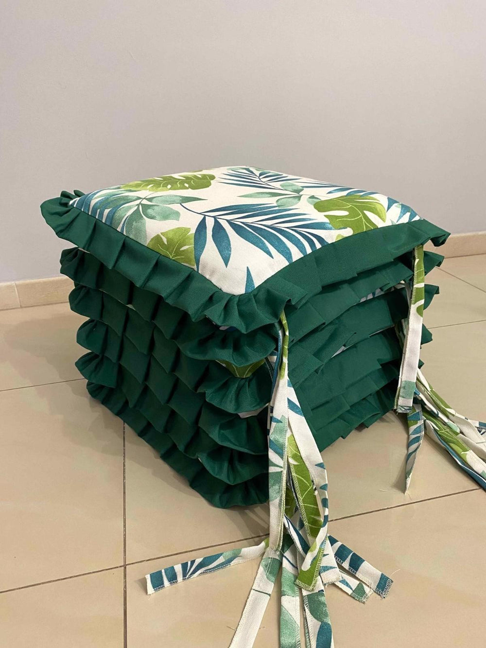 Set 6 cuscini fantasia foglie tropical