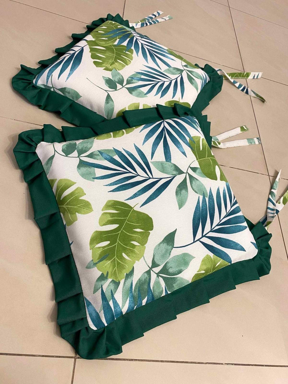 Set 6 cuscini fantasia foglie tropical