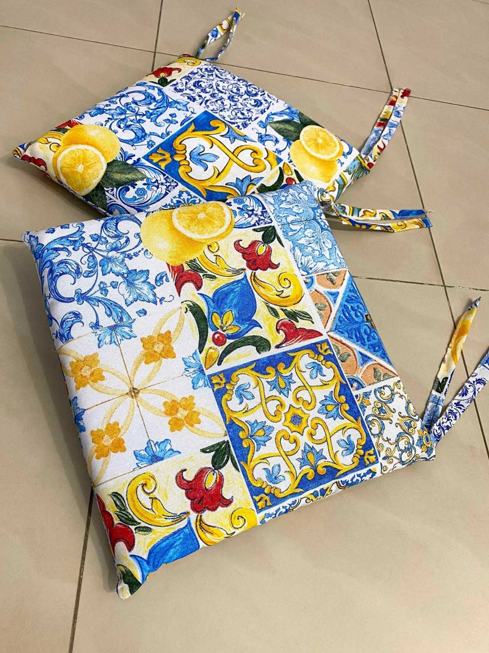 Set 6 cuscini fantasia AMALFI - blu