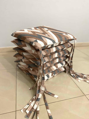 Set 6 cuscini fantasia ZIG-ZAG  tortora