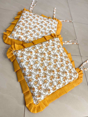 Set 6 cuscini fantasia floreal giallo