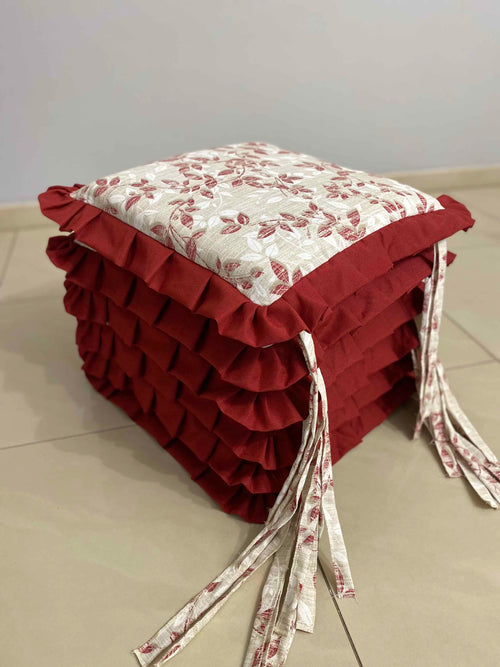 Set 6 cuscini fantasia triste rosso