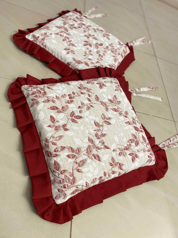 Set 6 cuscini fantasia triste rosso