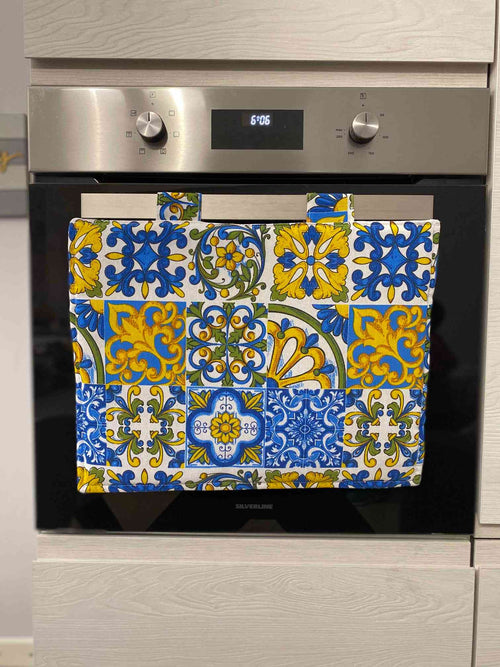 Copriforno fantasia POSITANO - blu