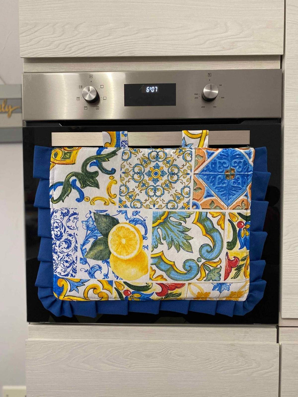 Copriforno fantasia AMALFI - blu