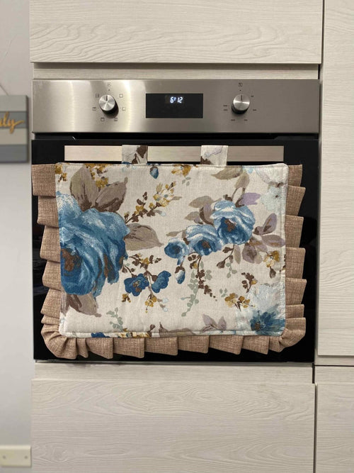 Copriforno fantasia romantic blu