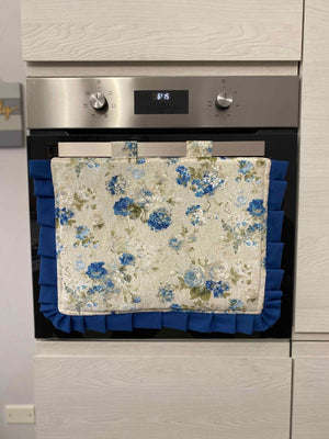 Copriforno fantasia floreal blu